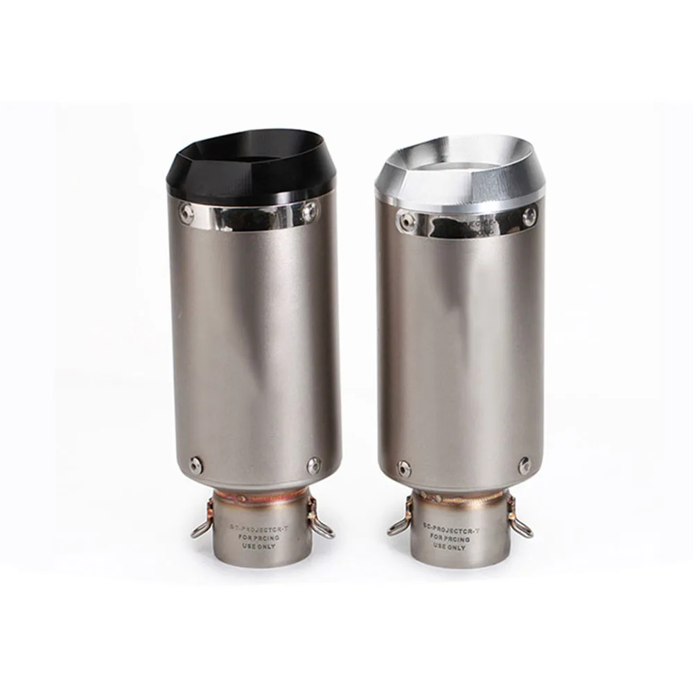 

TKOSM Motorcycle Parts Stainless Steel Racing Exhaust Decal Exhaust Pipe Silencer Laser with 51mm DB Killer for NINJA250 R25