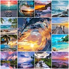 Рисуй сам Оригинальнвм подарком Картина по номерам технические волны Раскраска по номерам 3 звезды 27 цветов картина по номерам пейзаж, морское побережье хобби