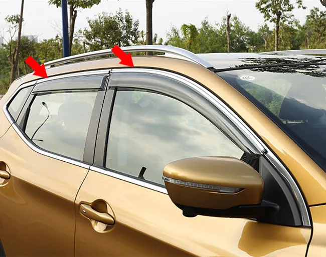 Защитное стекло для окон пластиковая защита от дождя и солнца Nissan Qashqai J11 2014 2015 2016
