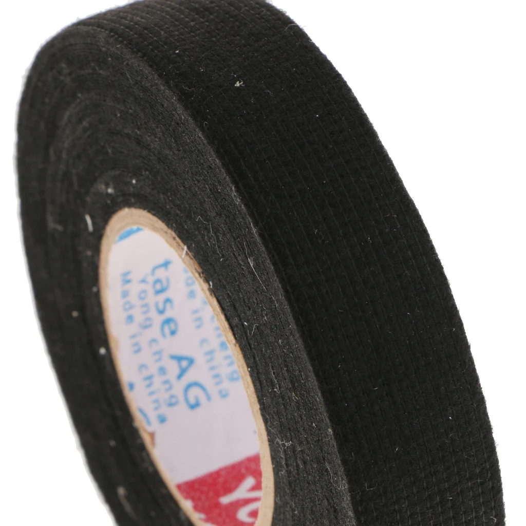 2 рулона жгута Черная Клейкая тканевая лента для автомобиля (19 мм х 15 м)|Сети| |