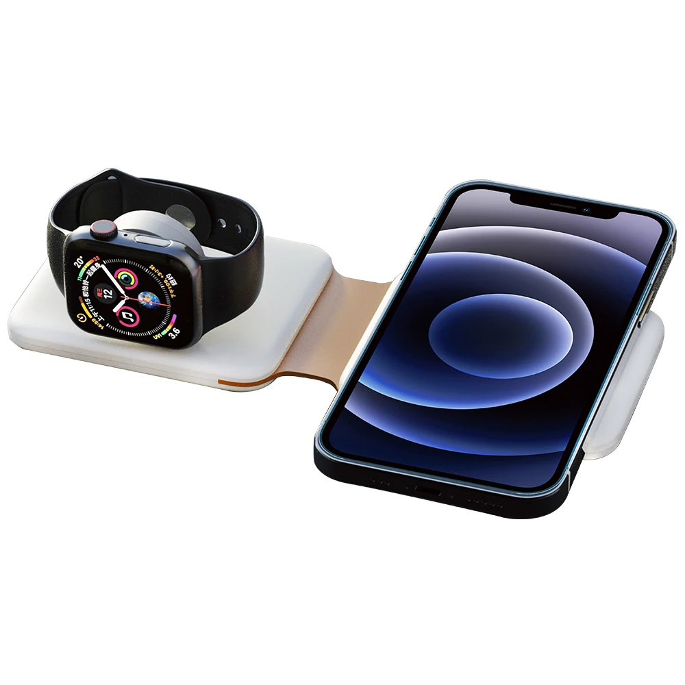 Быстрое складное Беспроводное зарядное устройство 15 Вт для iPhone 11 Pro 12Mini Samsung S21 S20 3