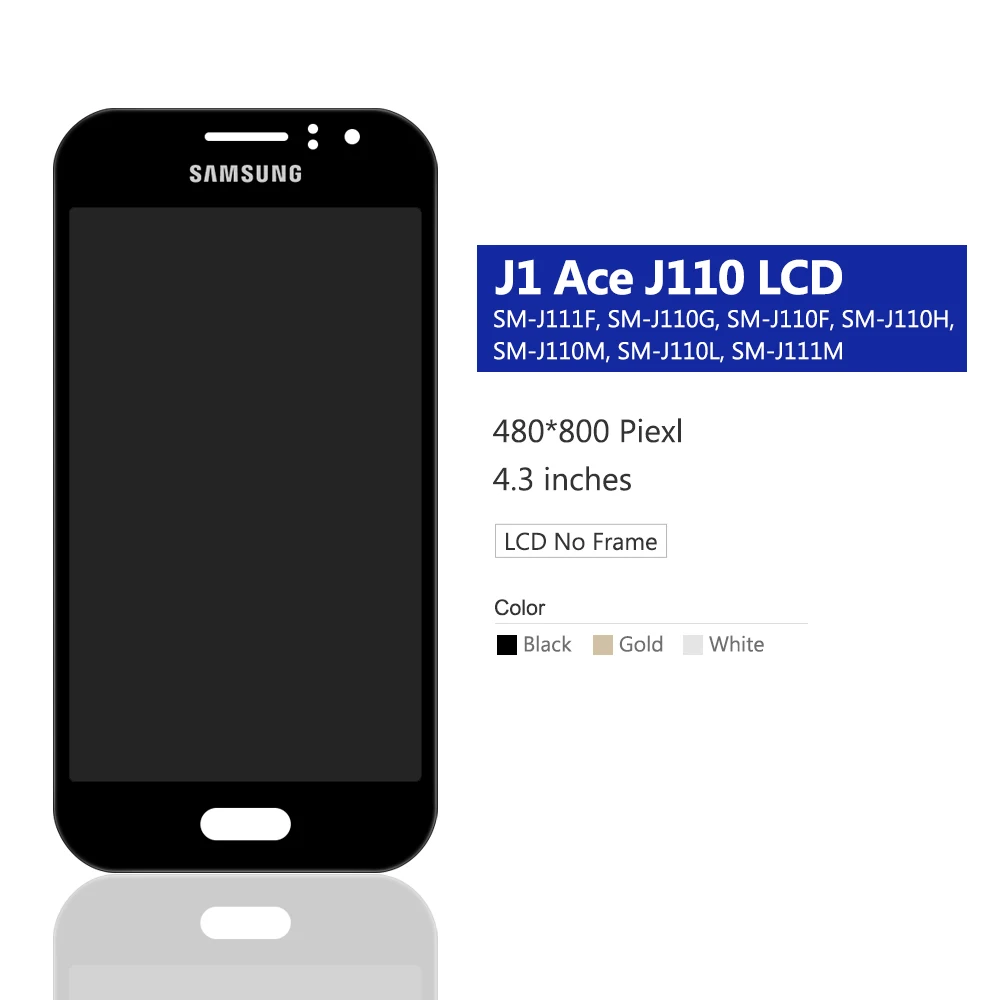 100% протестированный ЖК экран J110 для Samsung Galaxy J1 Ace J111F J111M J110FN с сенсорным
