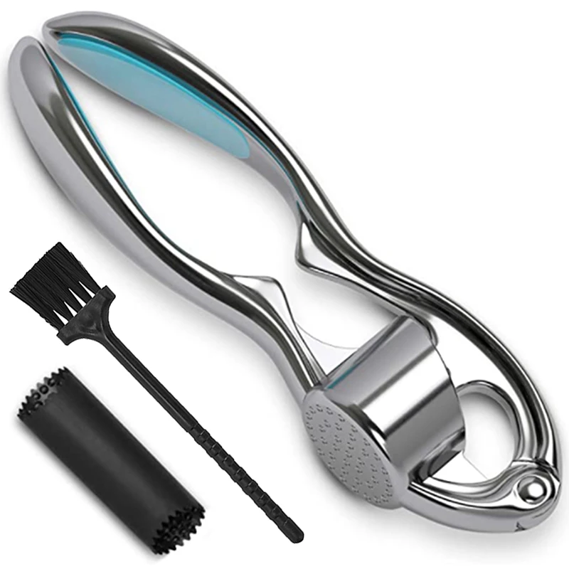 

Garlic Press, Garlic Mincer,Grinder Garlic Press With Silicone Garlic Peeler & Clean Brush, Professional Squeezer Masher