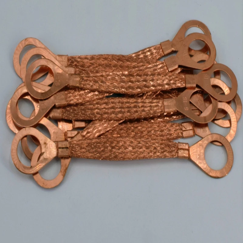 5 шт. 6 мм квадратный Чистый медный фланец электростатический джемпер