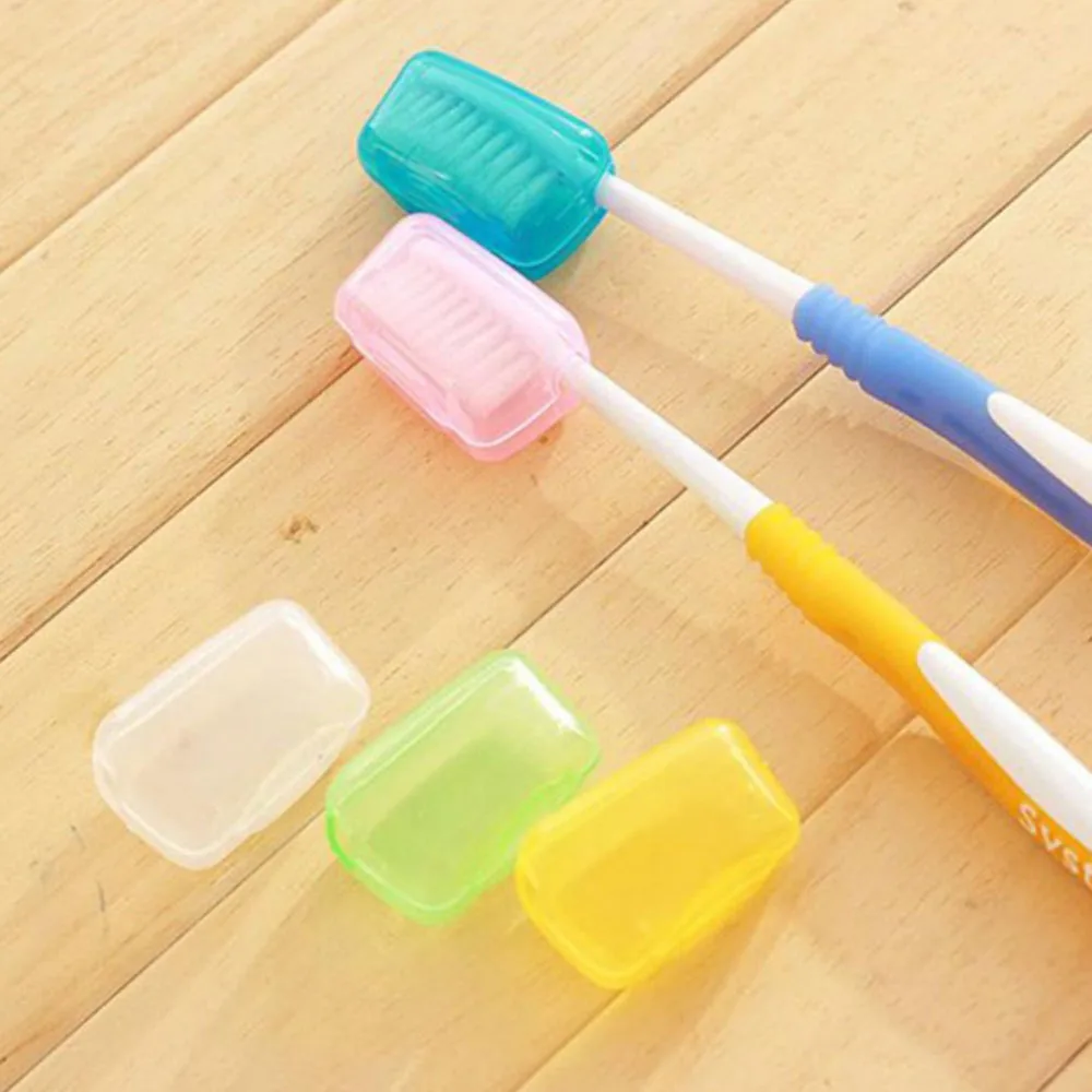

10pcs Toothbrush Head Travel Protector Sanitary Antibacterial Portable Toothbrush Set Washable Toothbrush Box
