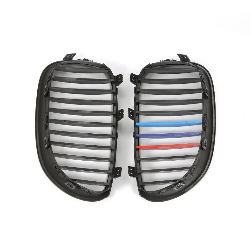 Dropshipping 2pcs Glossy Black Front Hood Kidney Grilles Grill for BMW E60 5Series 4door Sedan 03-09 Car exterior Auto stying |