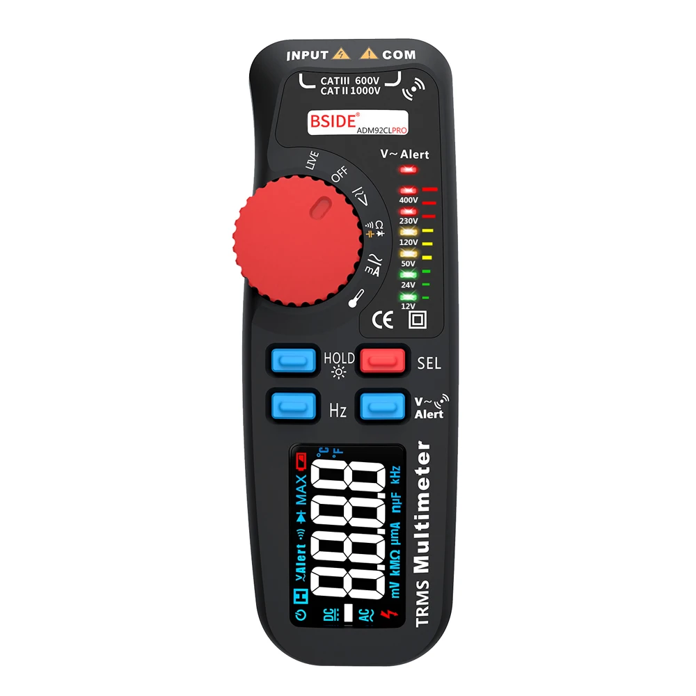 ADM92CL PRO Mini TRMS Профессиональный цифровой мультиметр с двойным режимом тестер 6000 отсчетов напряжения тока сопротивление Частотомер