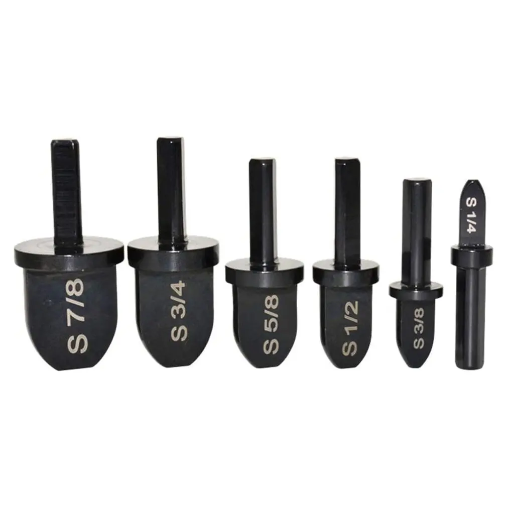 

6pcs/set Swaging Tool Drill Bit Professional Manual Copper Pipe Swage Tool Drill Bit Handle Hvac Repairing Set