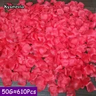 50 г нетканые тканевые лепестки роз искусственные цветы на день рождения подарок ко дню святого валентина аксессуары поддельные лепестки роз, свадьба украшение HY01