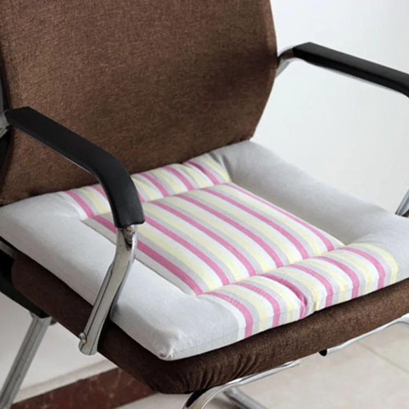 Полосатая грубая тканевая Подушка для стула эластичная подушка офисного татами