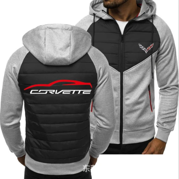 

2021new Men for CORVETTE Print Spring Autumn Mens Jacket Casual Sweatshirt Long Sleeve Mens zipper Jacket Man Hoody