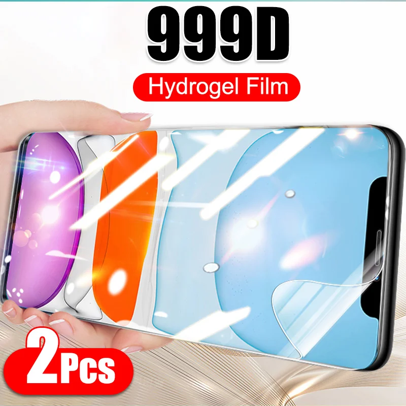 2 шт. Гидрогелевая Защитная пленка для Iphone 12 mini 11 Pro XS Max X XR 6 6s 7 8 Plus полное покрытие