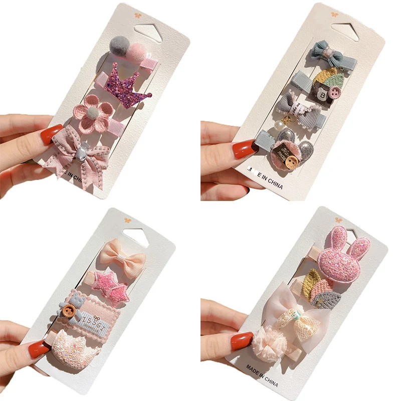 4 шт./компл. банты корона детские заколки для волос девочек принцессы Детские