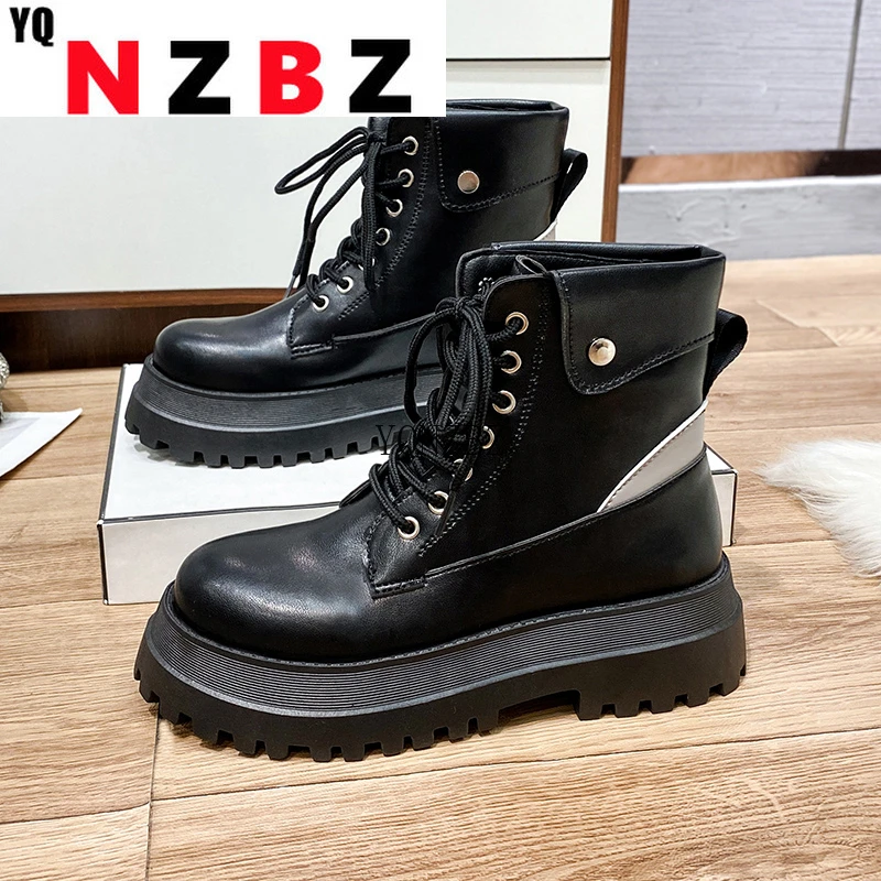 

Women's Ankle Boots 2022 Winter New Women Lace Up Platform Shoes Ladies Daily Fashion Short Boots Martin Boots Botines Mujer