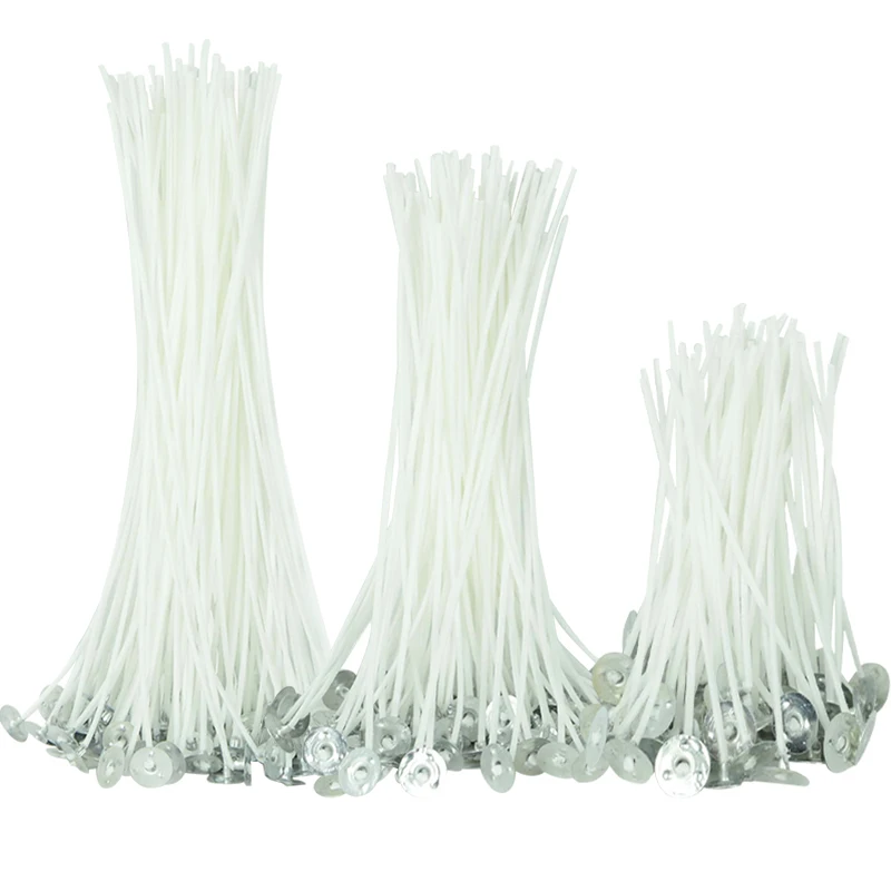 

100pcs 9/15/20cm Candle Wicks Smokeless Wax Pure Cotton Core DIY Candle Making Material Pre-waxed Wicks For Home Party Supplies