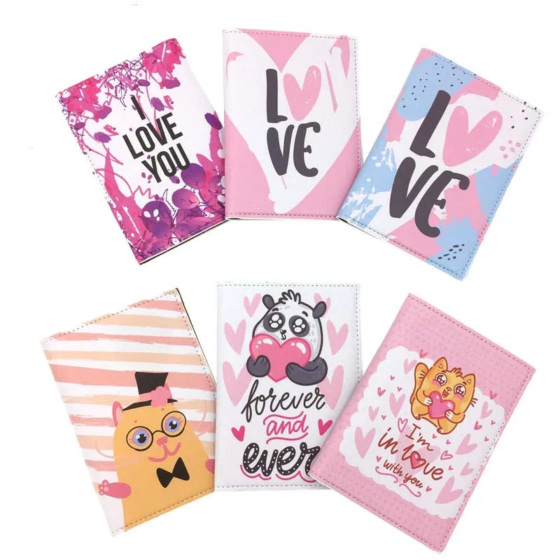 

Candy Color "I LOVE YOU" Travel Passport Case ID Card Cover Passport Holder Protector Organizer Travel High Quality Card Holder