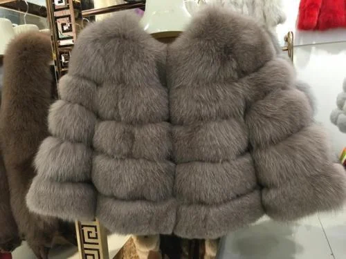 11 Khaki Новейшая Мода натуральная женская теплая шуба из натурального Лисьего меха короткая зимняя меховая куртка верхняя одежда из натурального меха голубой лисы парка тонкая одежда - Цвет: 11 Khaki