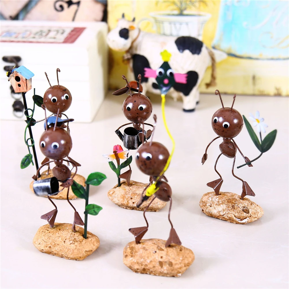1PC Iron Ant Simple Hanging Foot Doll Home Living Room Study Bedroom Desktop Decoration Crafts Accessories | Дом и сад