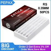 50pcsbox tattoo needles 0 35mm disposable sterilized round shader sterile standard assorted tattoo needles for tattoo supplies