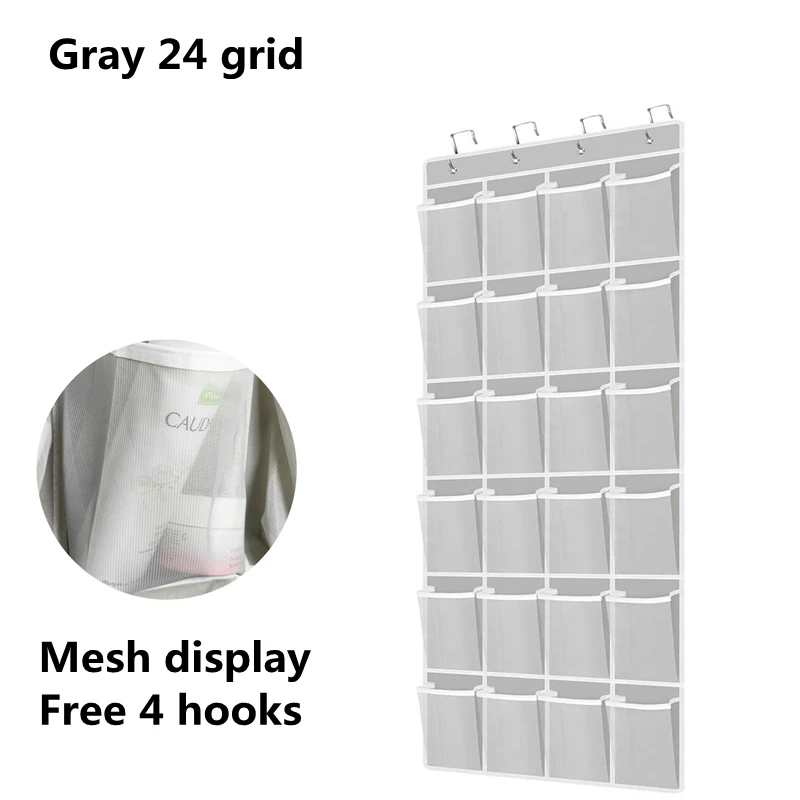 16/24 Grid Household Storage Hanging Bag Socks Bra Underwear Mesh Non-woven Slippers Home | Дом и сад