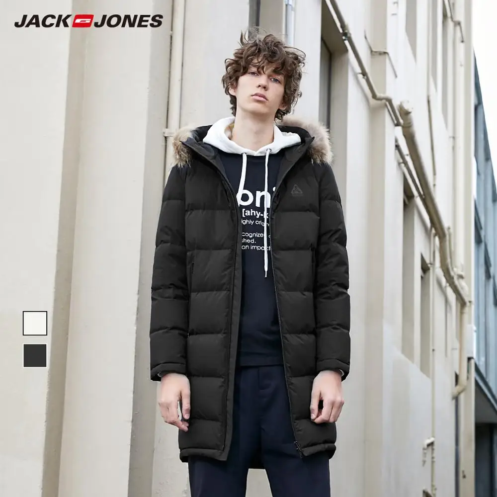 JackJones зимняя мужская куртка с меховым воротником и капюшоном длинная парка