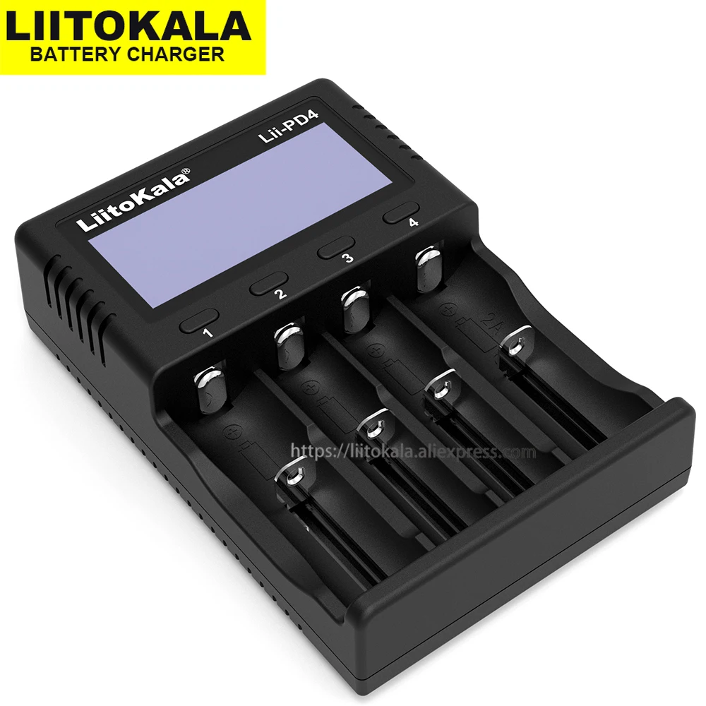 

Liitokala Lii-500 Lii-PD4 Lii-500S LCD 3.7V 18650 18350 18500 21700 20700B 20700 14500 26650 AA NiMH lithium-battery Charger