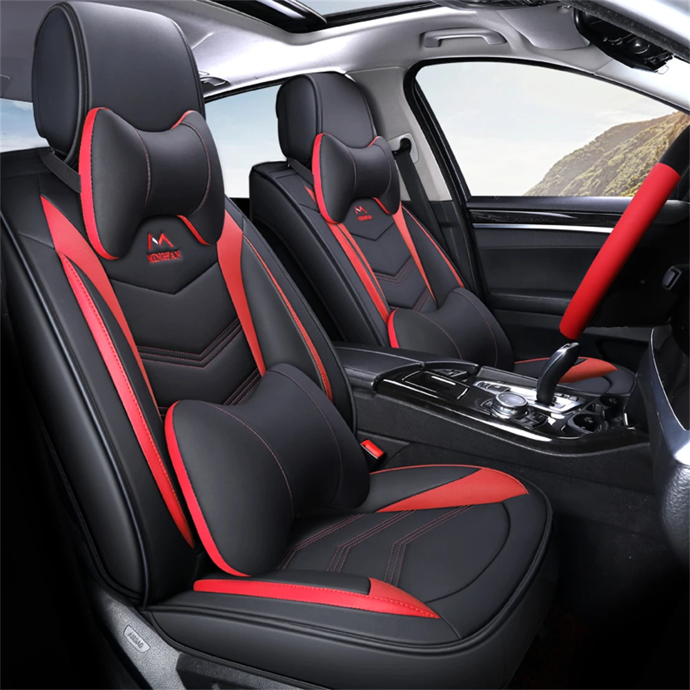 

5 Colour Car Seat Covers Set Leather Fabric Installed Without Disassembly Fits Most Cars Covers Universal Car Seat Protector