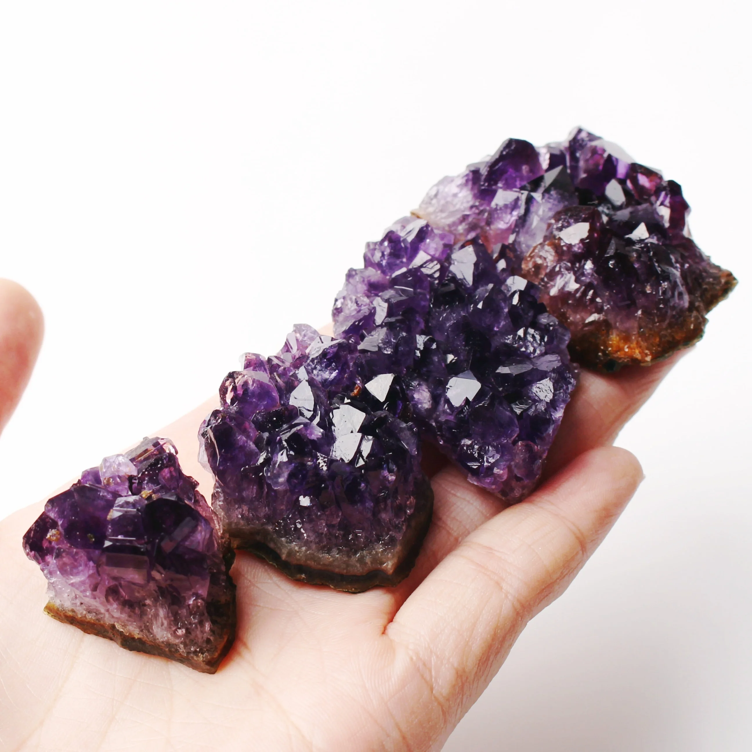 Высококачественный 1 шт. натуральный аметист кристаллический кластер