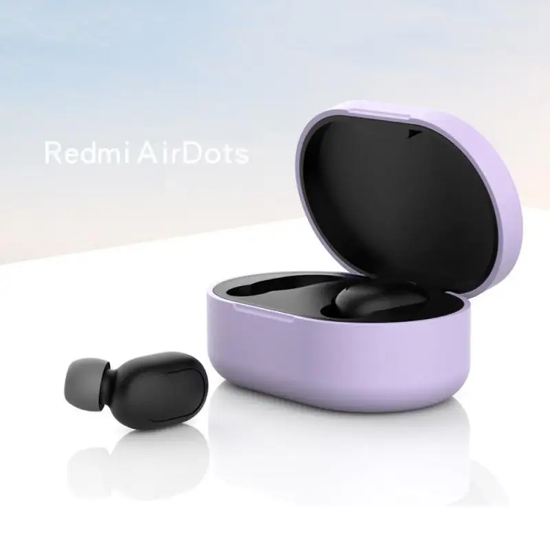 

Soft Silicone ProtectiveCases For Redmi Airdots Bluetooth Earphone Cover Anti Slip Wireless For Redmi Charging Box Bags