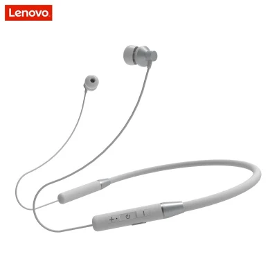 Белый Lenovo беспроводные Bluetooth наушники, магнитные спортивные наушники для бега IPX5, водонепроницаемые спортивные наушники с шумоподавлением - Цвет: Белый