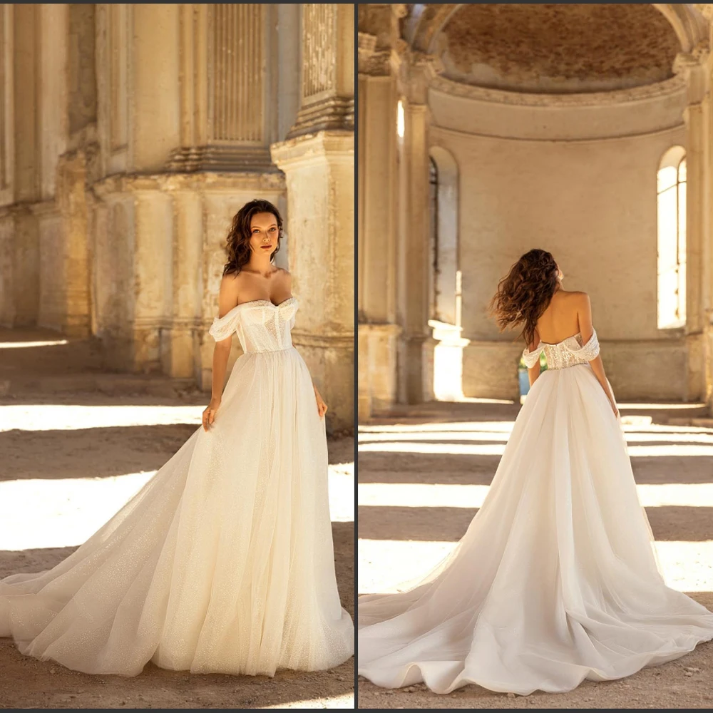 

Robe de mariee Ball Gown Wedding Dress 2020 New arrival Lace Appliques Off the Shoulder Princess Bride Gown Vestido De Noiva