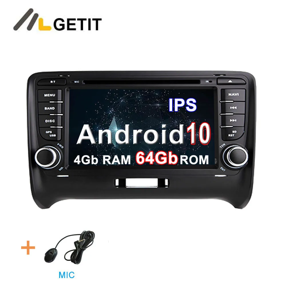 4G-RAM 64G-ROM DSP ips Android 10 Автомобильный DVD стерео мультимедийный плеер радио gps для Audi TT MK2 8J 2006 2007 2008 2009 2010 2011 2012 - Цвет: 4G-RAM 64G-ROM