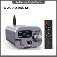 fx audio dac m1 decoder bluetooth 5 0 aptx ess9038q2m 32bit 768khz dsd512 usb dac headphone amplifier with remote