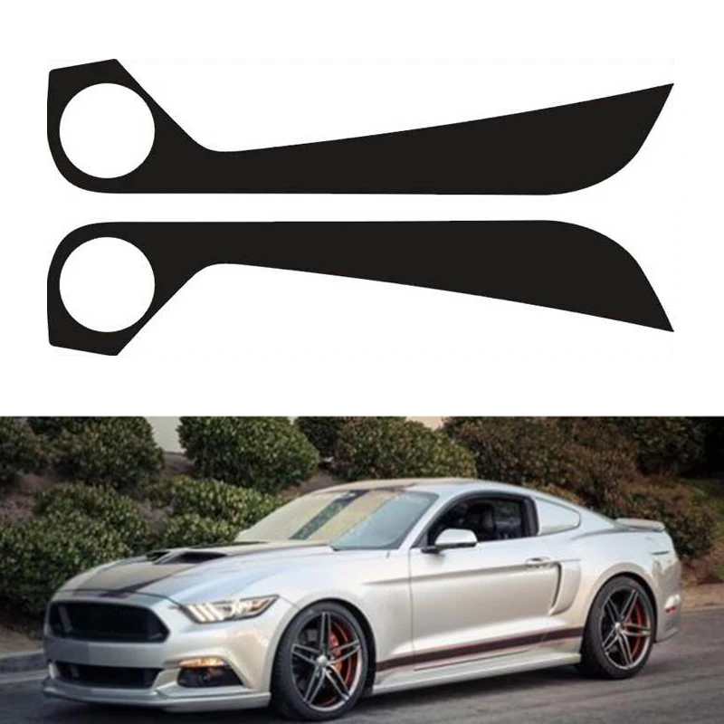 

2 Pcs Car Inner Carbon Fiber Door Anti Kick Pad Protector Trim Film Sticker for Ford Mustang 2015-2019