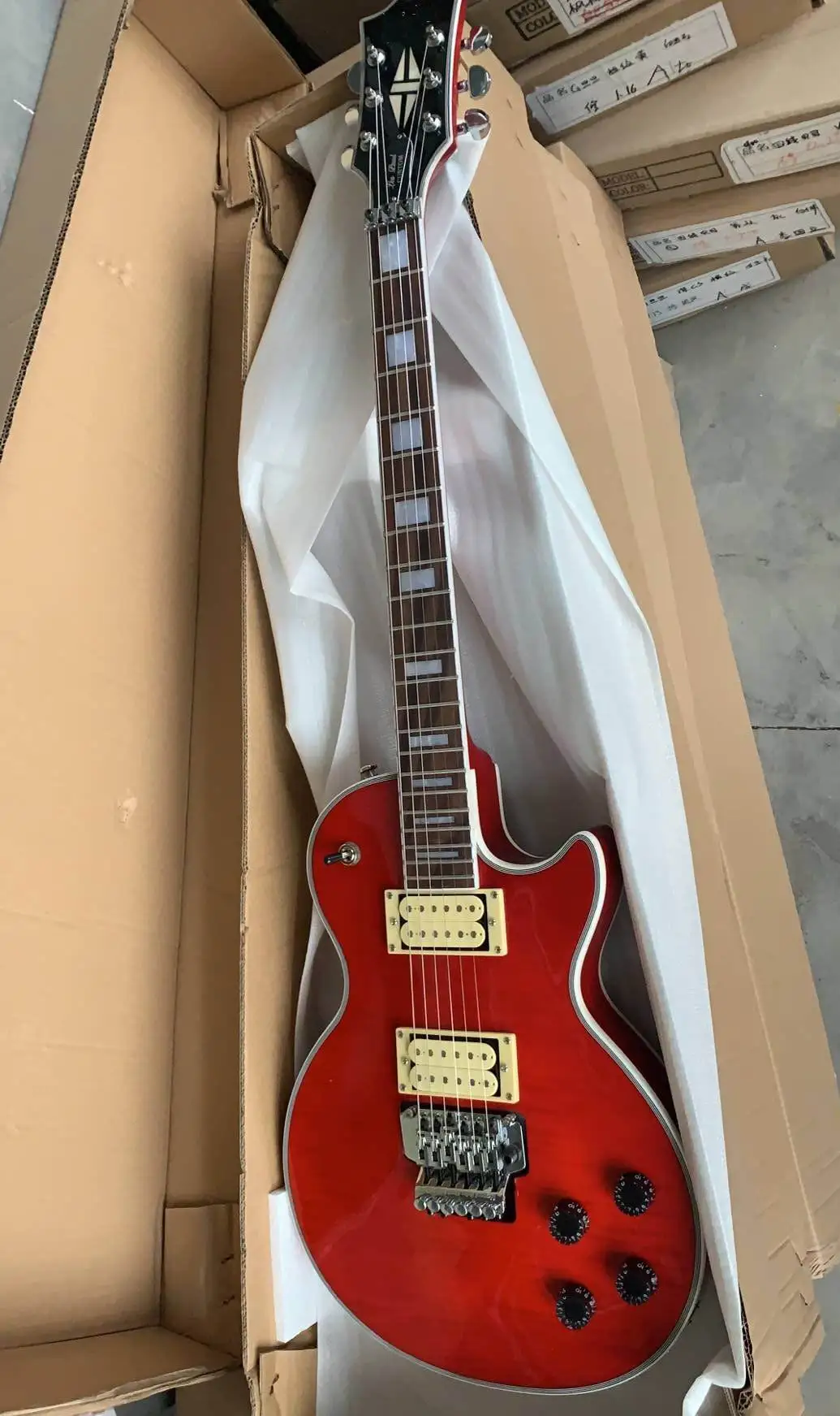 Оптовая продажа гитары новинка электрогитара lp модели на заказ с floyd rose tremolo в