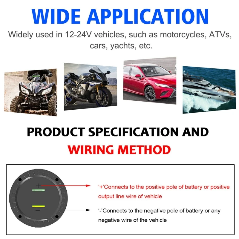 Водонепроницаемое быстрое зарядное устройство 12 В QC3.0 USB 18 Вт Тип C PD