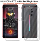 Для ZTE nubia Red Magic Mars 1 набор = мягкая задняя пленка из углеродного волокна + ультратонкое прозрачное закаленное стекло премиум-класса, защита для переднего экрана