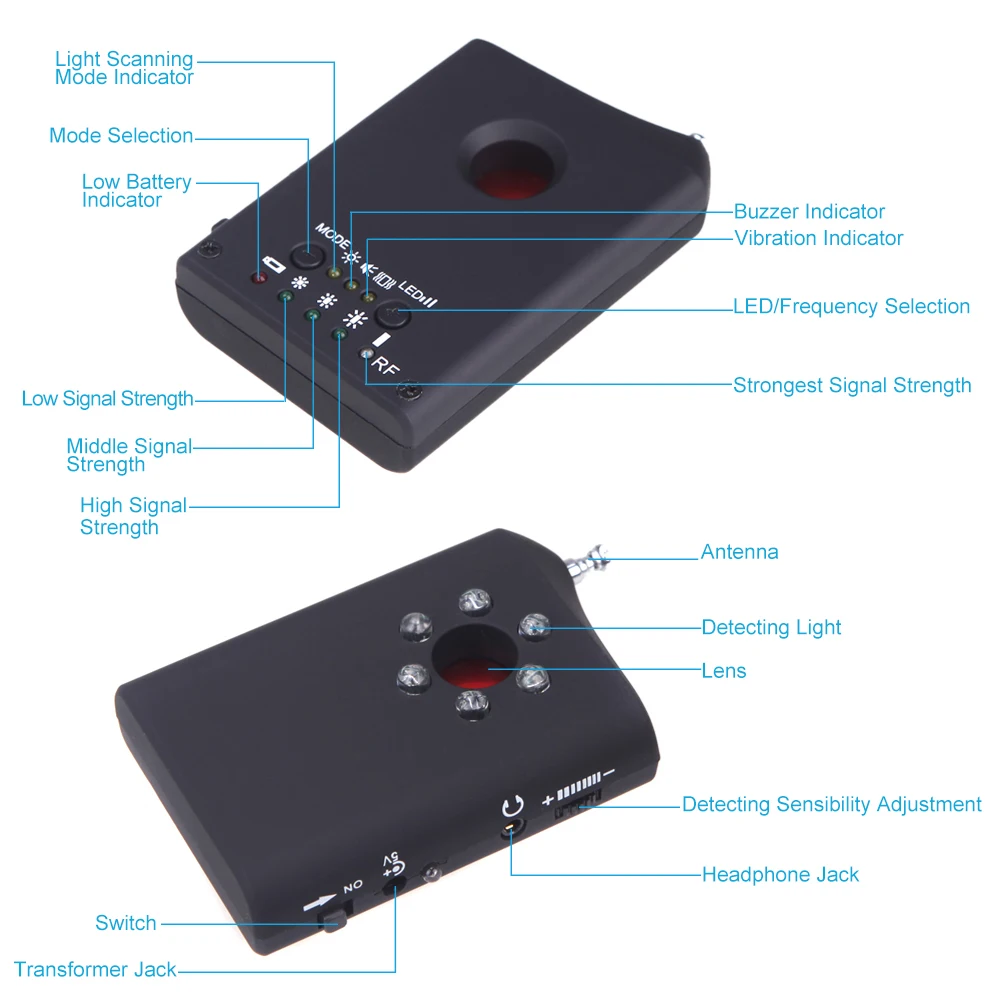 Анти шпион детектора LDRF DT1 Камера GSM устройство для подслушивания Finder GPS сигнала