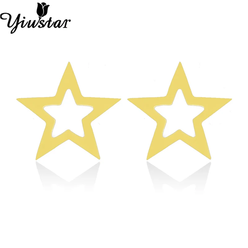 08g Yiustar черный цвет мини из нержавеющей стали круглые гвоздики серьги для женщин девочек модные простые ювелирные изделия милые маленькие круглые orecchini - Окраска металла: 08g