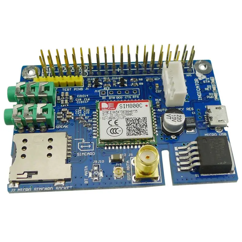 Горячая XD-SIM800C GSM GPRS модуль четырехдиапазонный макетная плата для Raspberry Pi | Дом и
