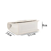 GOXEOU Womens Handbag Creamy-white Chinese style Su Embroidery Flower PU Fashion Ladies Party Banquet Messenger Shoulder Bag