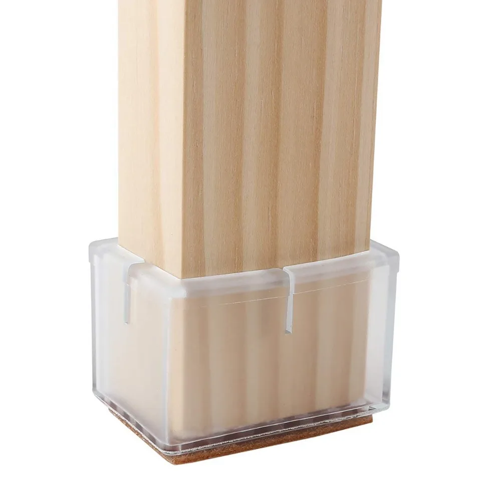 Силиконовые накладки на ножки стула 16 шт. прозрачные колпачки для мебели