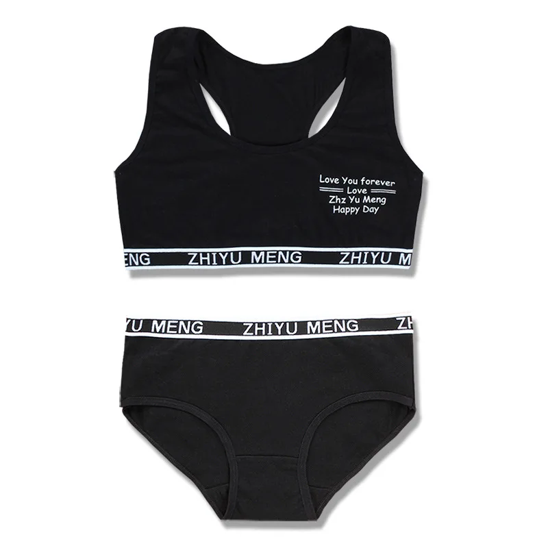 

Girls Bra and Panty Sets 12 Teen Top Tube Underwear Cotton Teenage Girls Cotton Training Bra + Panties 14 Kids Sports Bra Brief