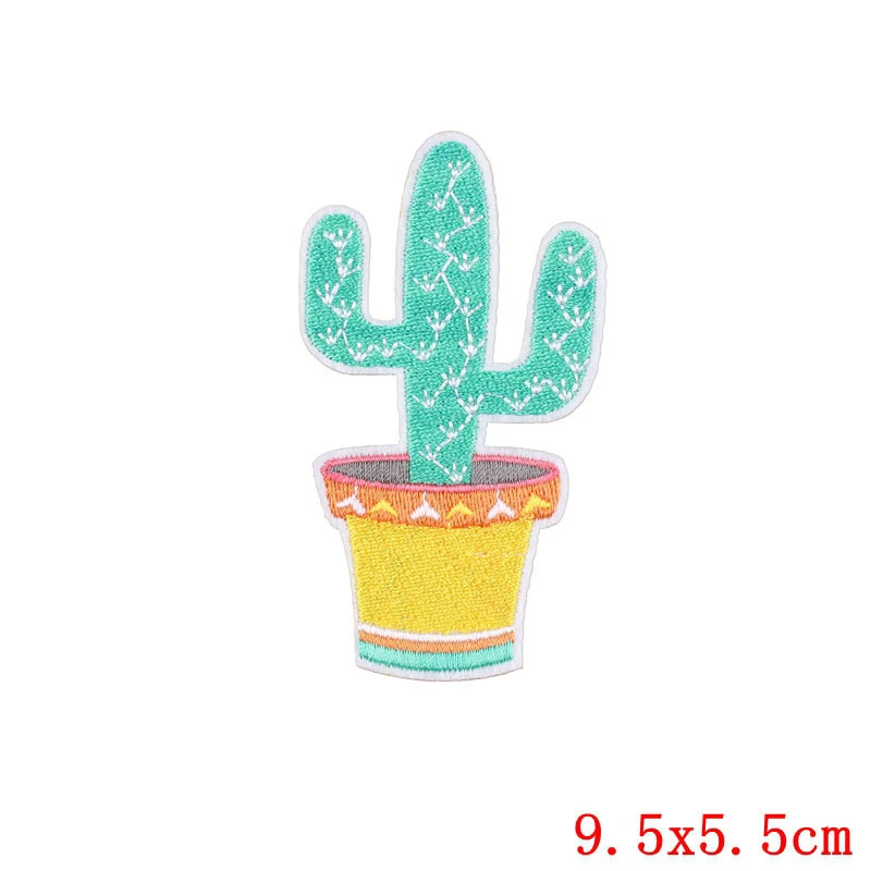 Завод вышитые приклеивающиеся утюгом нашивки Одежда DIY творческие значки кактус