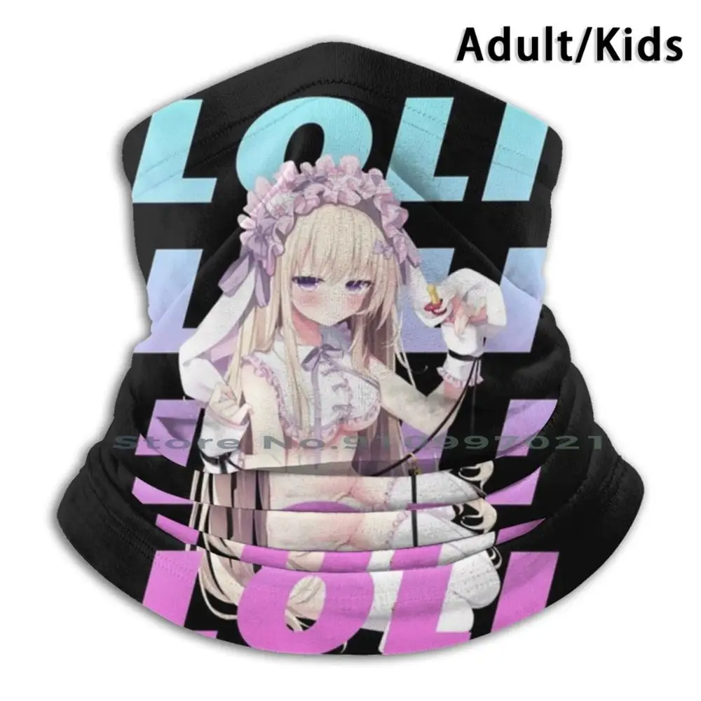Шарф Ecchi Loli Ddlg для девушек маска шеи обогреватель лица шейный платок бандана