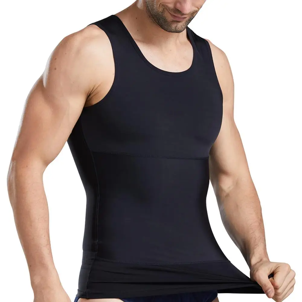 Мужской утягивающий корректирующий жилет рубашка Abdo мужской облегающий