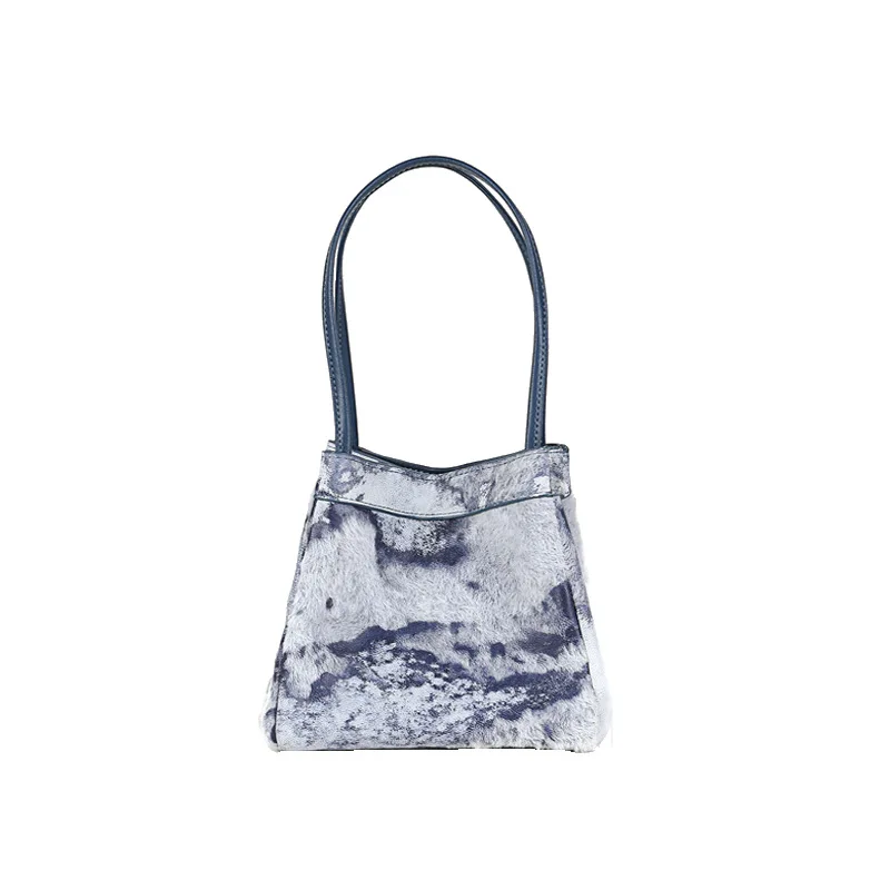 

Luxury Designer Handbag for Women Plush Purses and Handbags Top-Handle Bags Genuine Leather Ladies Bucket Bag