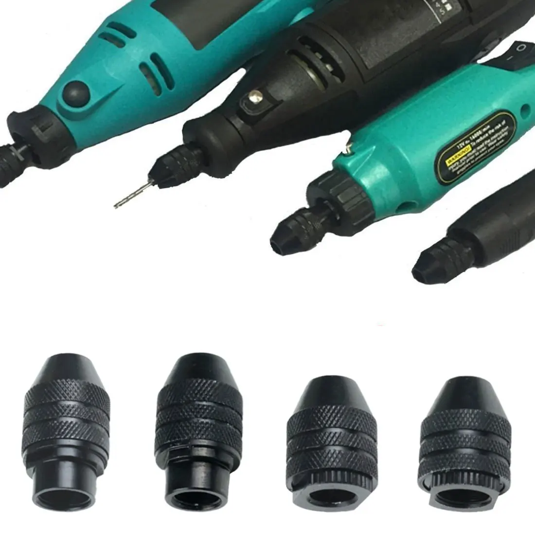 0 5 3 2 мм БЕСКЛЮЧЕВОЙ Сверлильный Патрон Резьба 9/32 40 для Dremel 4000 3000 8200 шлифовальный