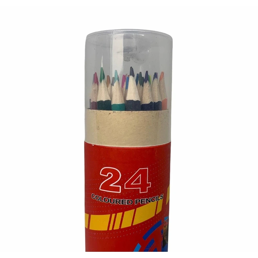 Color pencil set with sharpener 24 colors &quotwheelbarrows&quot/24 PCs set/pencil | Канцтовары для офиса и дома