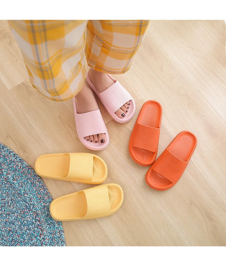 

Women Men Thick Platform Slippers Indoor Bathroom Non Slip Slippers EVA Soft Sole Slippers High Rise Slippers
